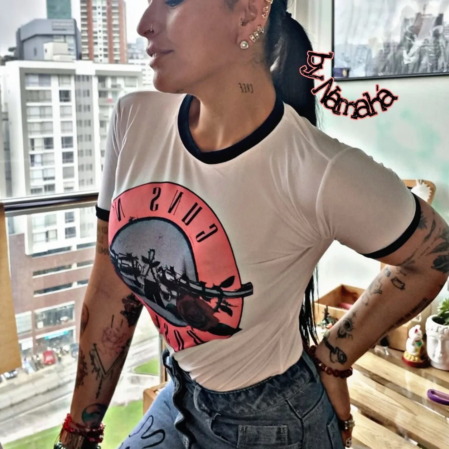 Camiseta Guns And Roses PINK