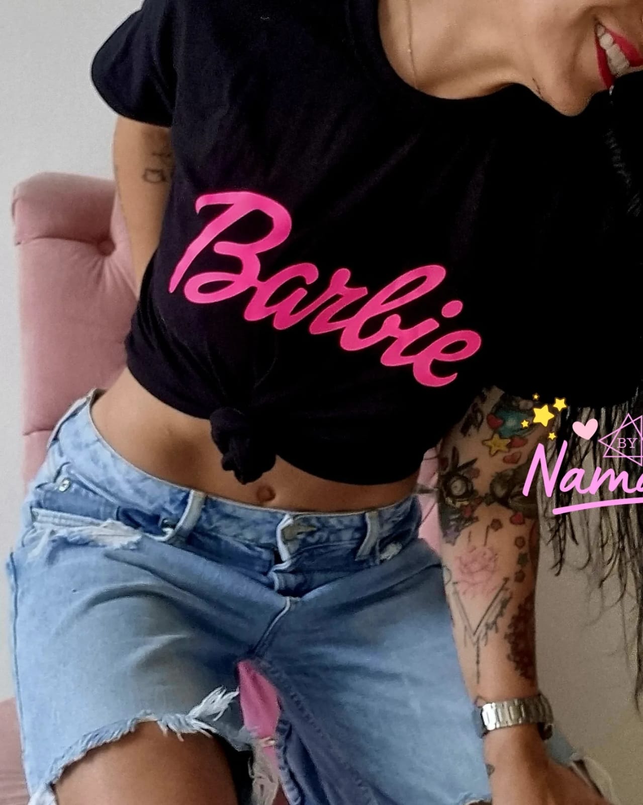 CAMISETA BARBIE NEGRAROSITA