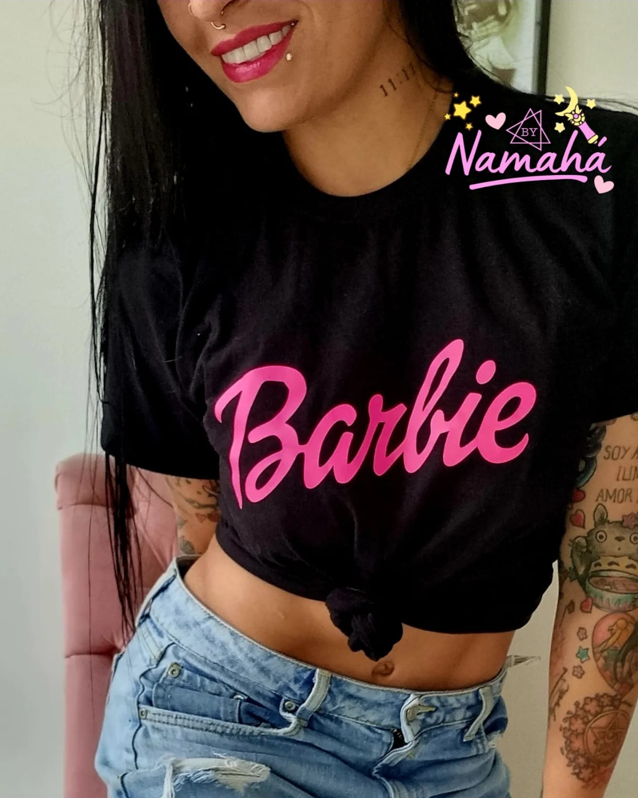 CAMISETA BARBIE NEGRAROSITA