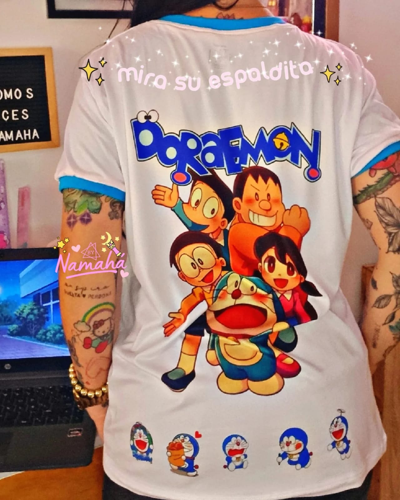 Camiseta DORAEMON FRIENDS - El gato Cósmico