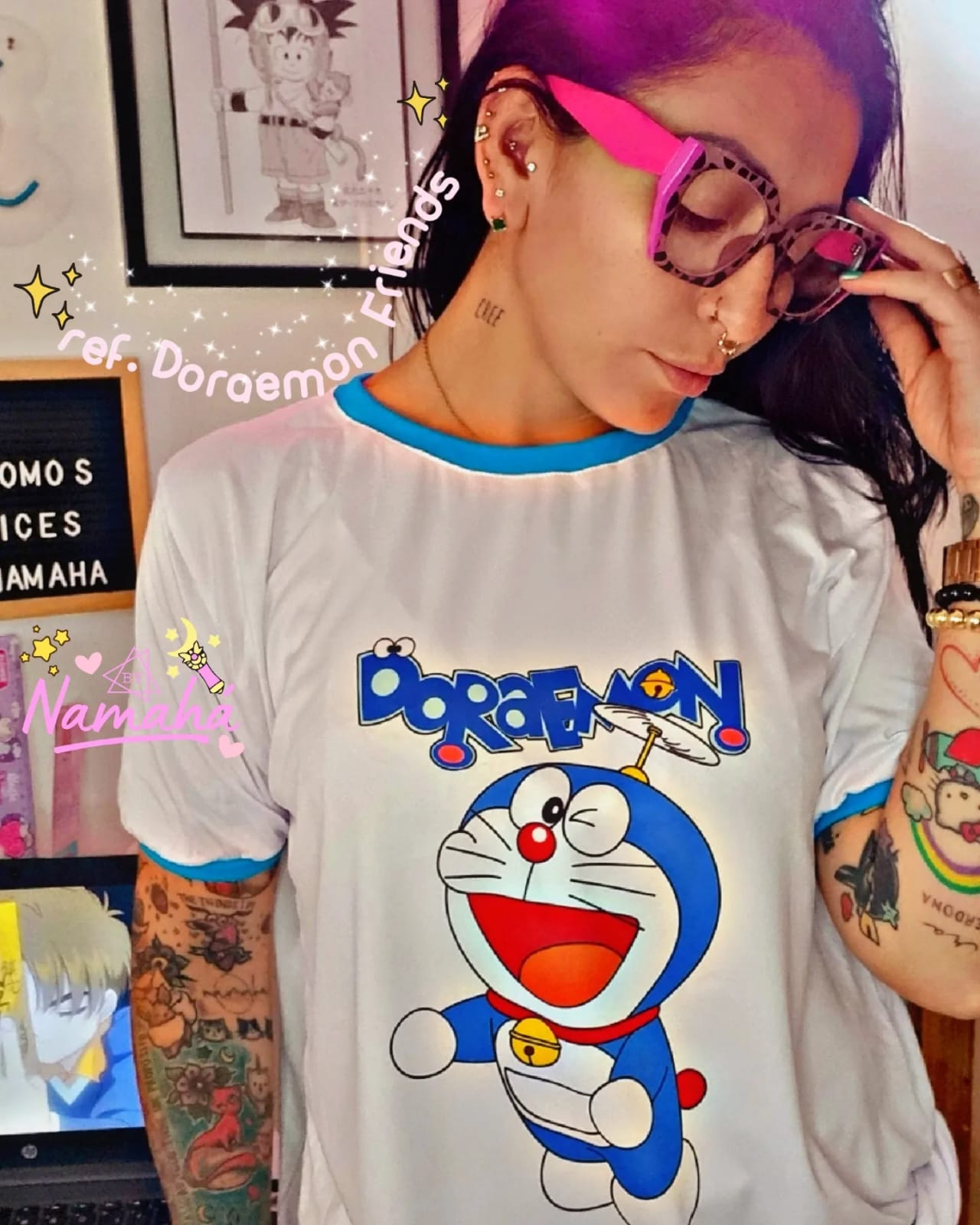 Camiseta DORAEMON FRIENDS - El gato Cósmico