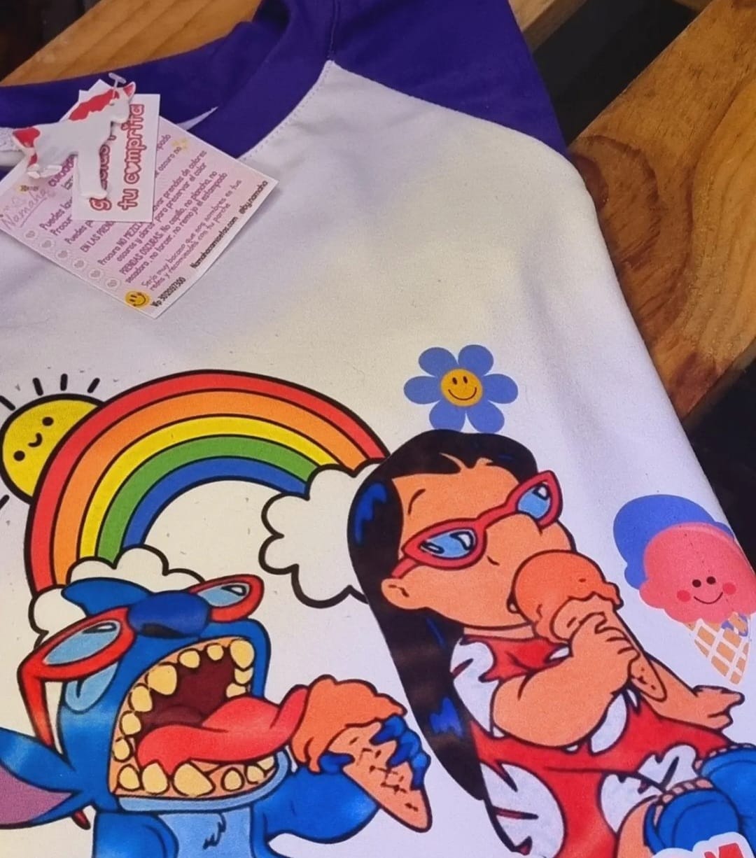 CAMISETA LILO Y STITCH ICECREAM