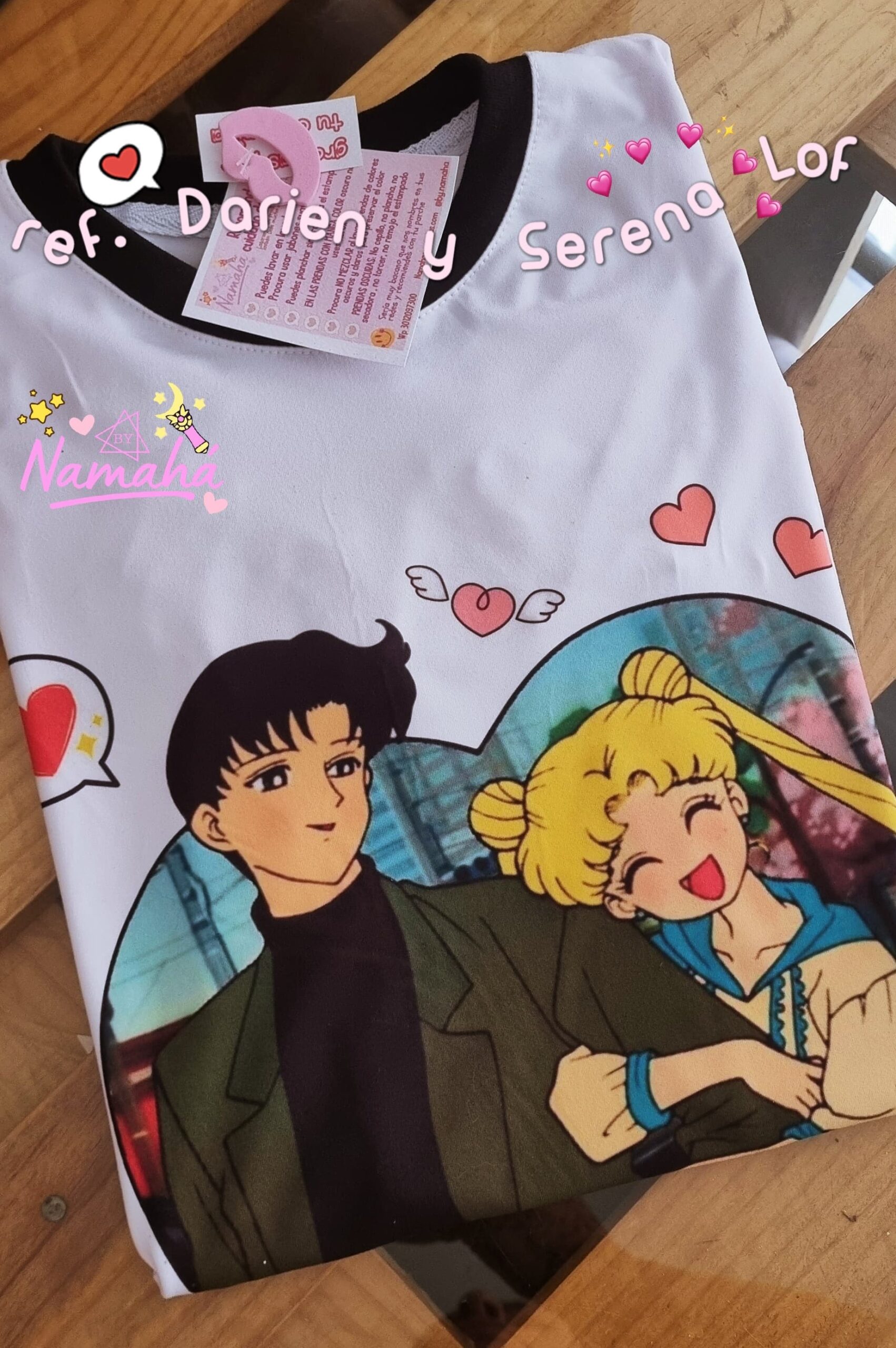 CAMISETA DARIEN Y SERENA SAILORMOON