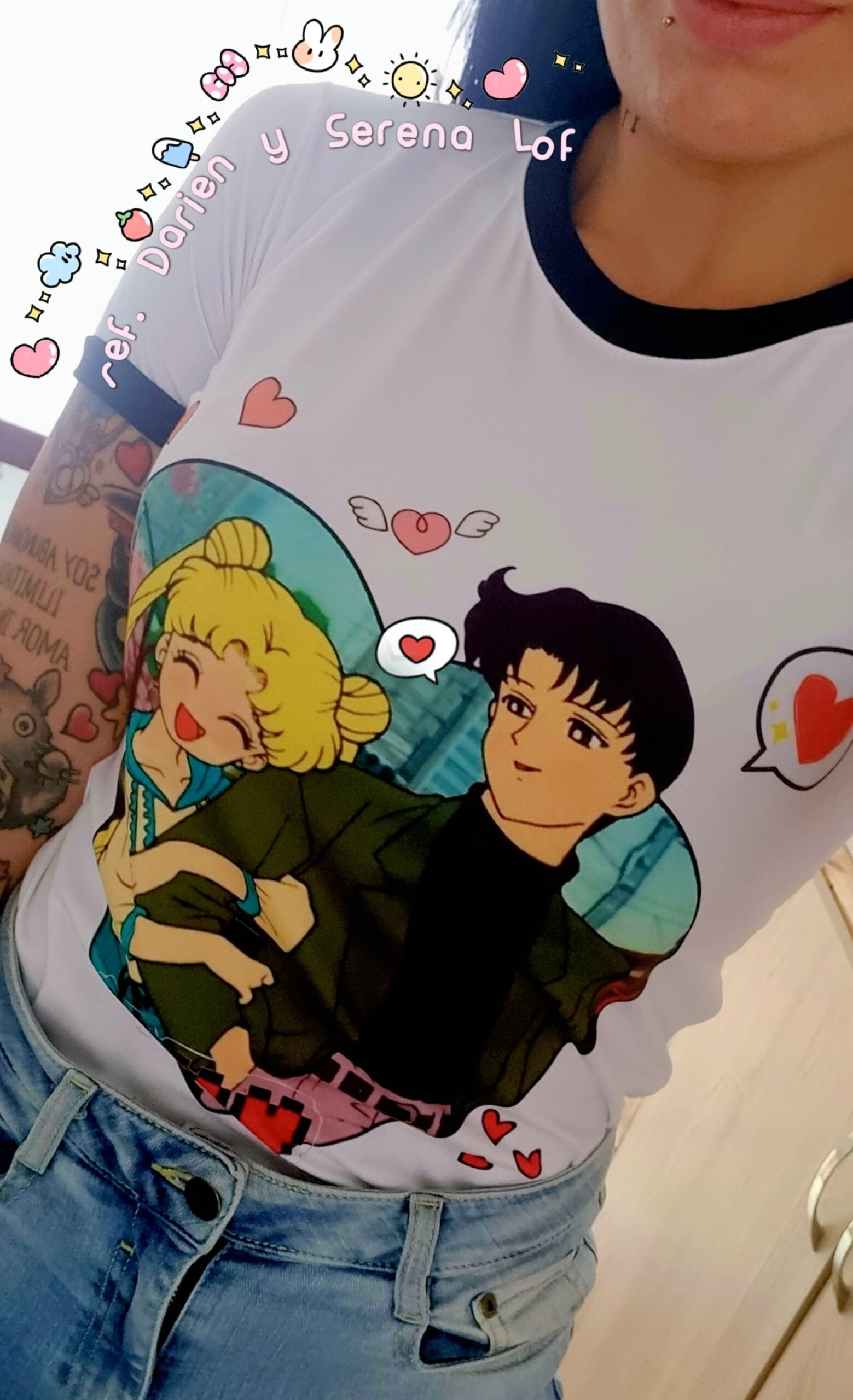CAMISETA DARIEN Y SERENA SAILORMOON