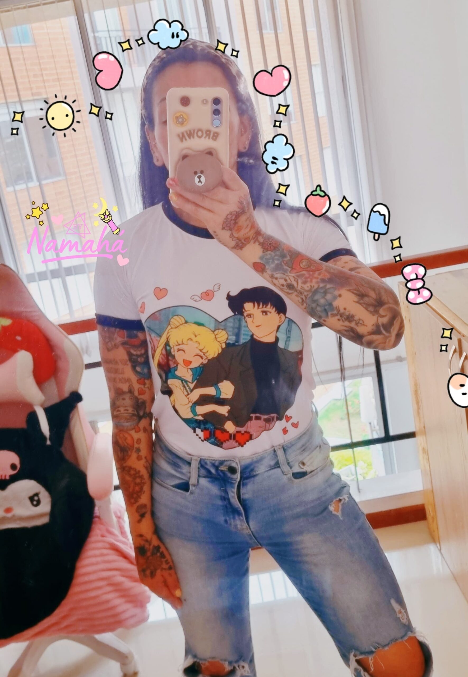 CAMISETA DARIEN Y SERENA SAILORMOON