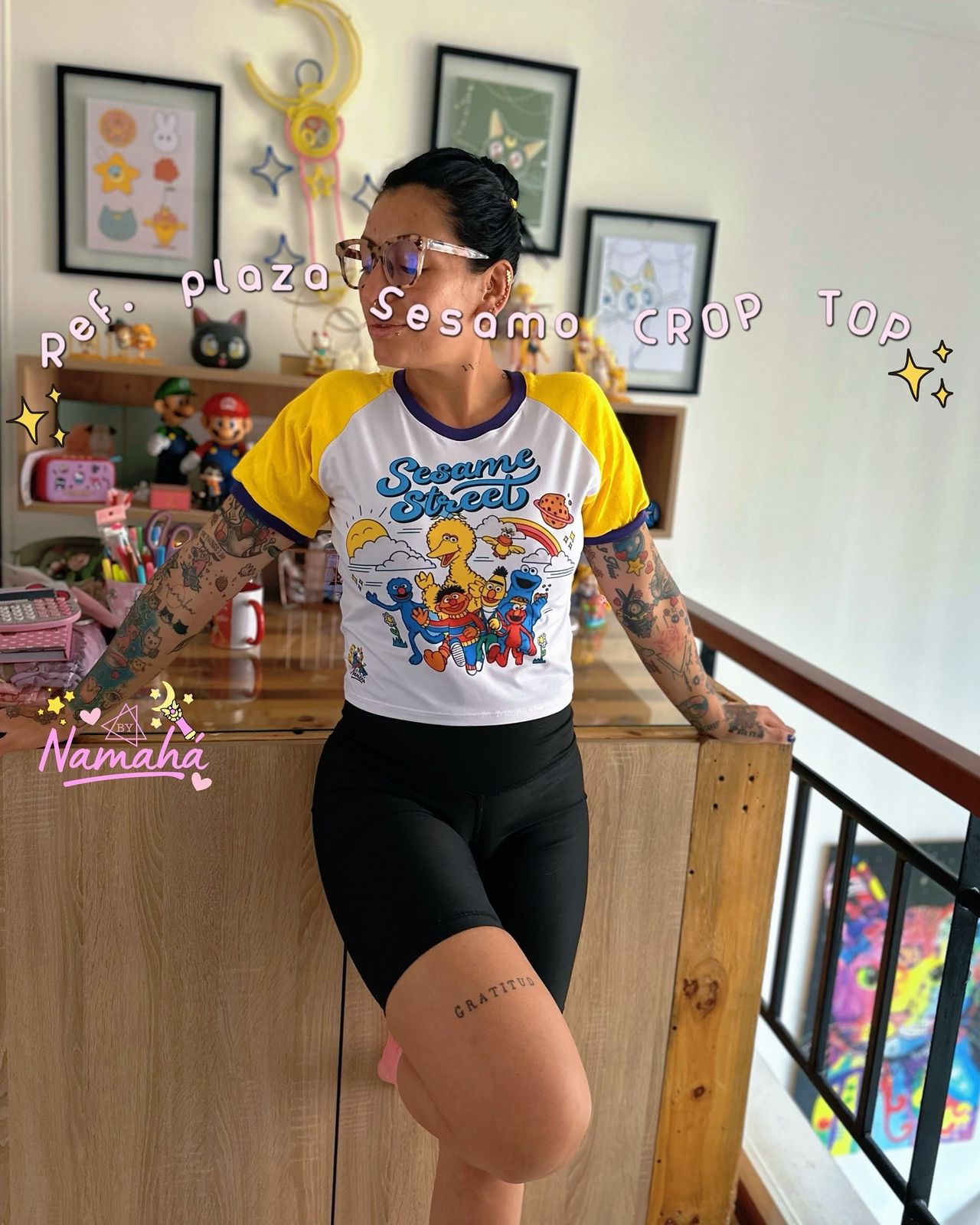 CROP TOP PLAZA SESAMO