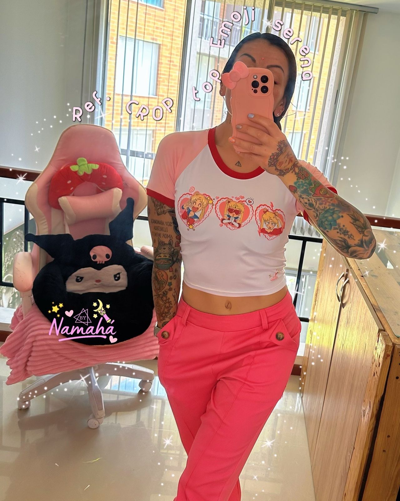 CROP TOP SAILOR MOON SERENA EMOJIS