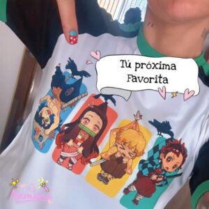 CAMISETA DEMON SLAYER PERSONAJES CHIBI
