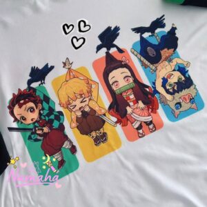 CAMISETA DEMON SLAYER PERSONAJES CHIBI